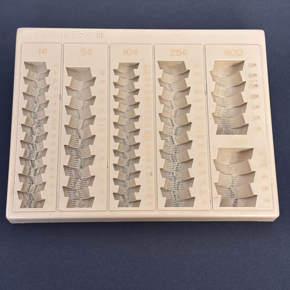 MMF Countex II One-Piece Plastic Coin Counting Tray & Sorter