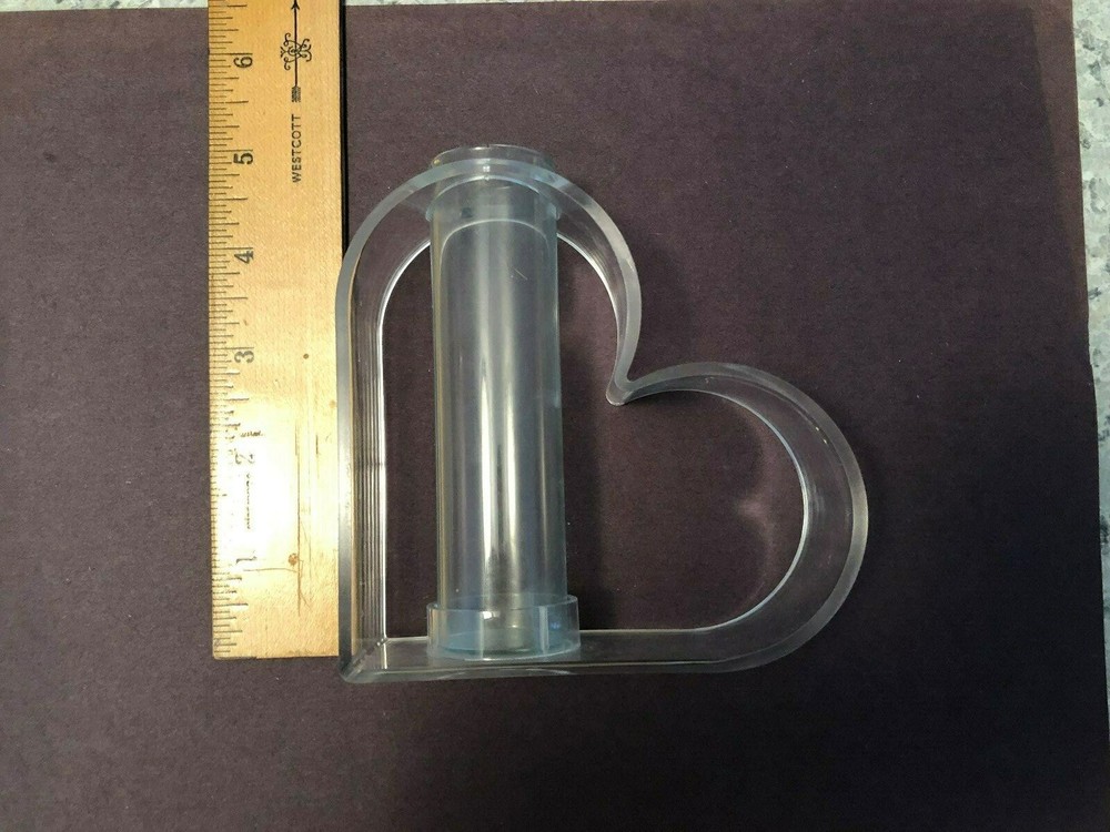 PLASTIC HEART SHAPE VASE