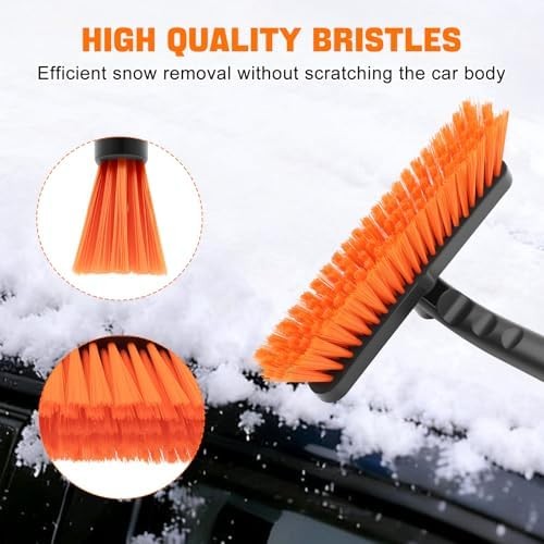 Snow Brush and Ice Scraper for Car Windshield Detachable Winter Tool