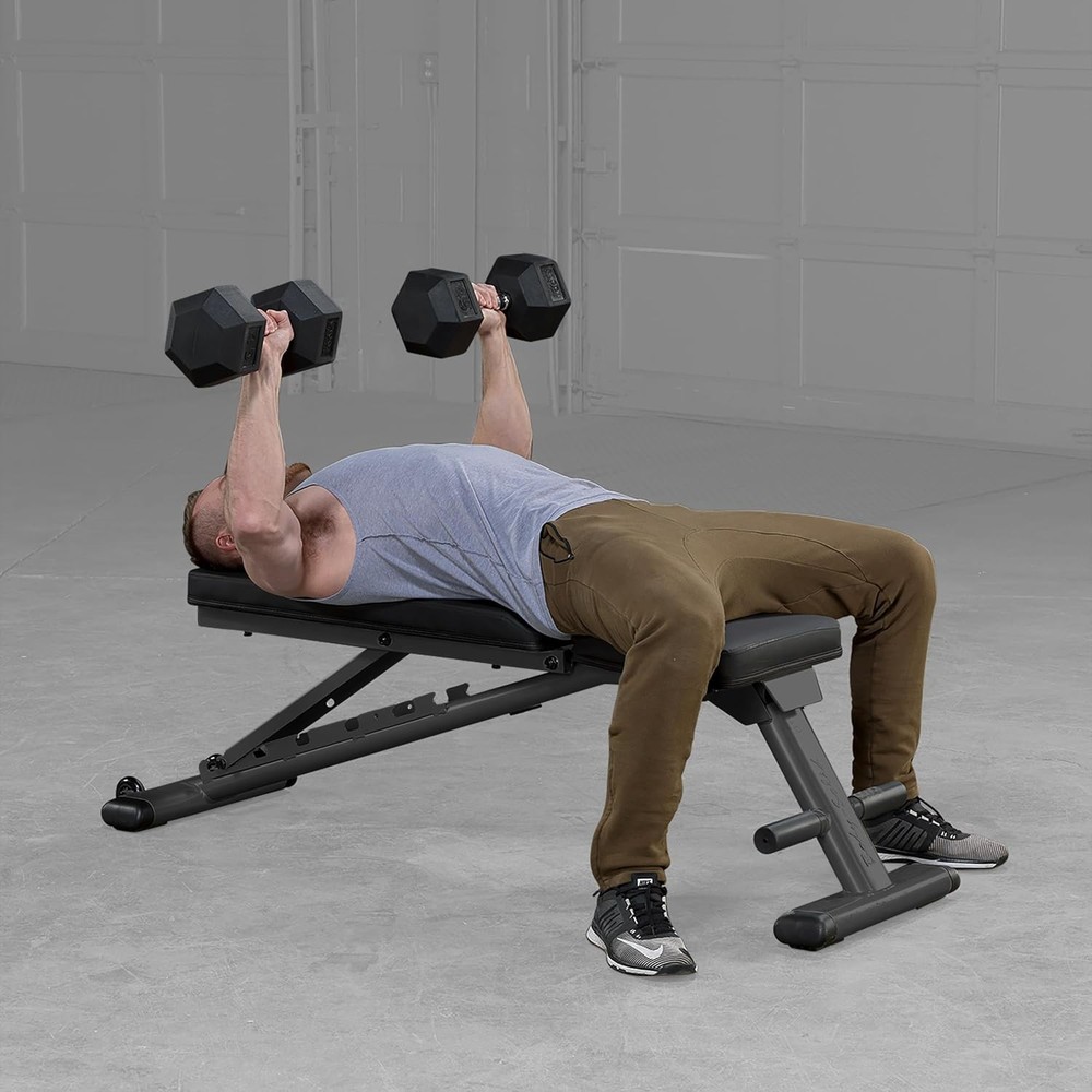 Body-Solid Adjustable Weight Bench for Full Body Workout, 7-Position Easy Ladder