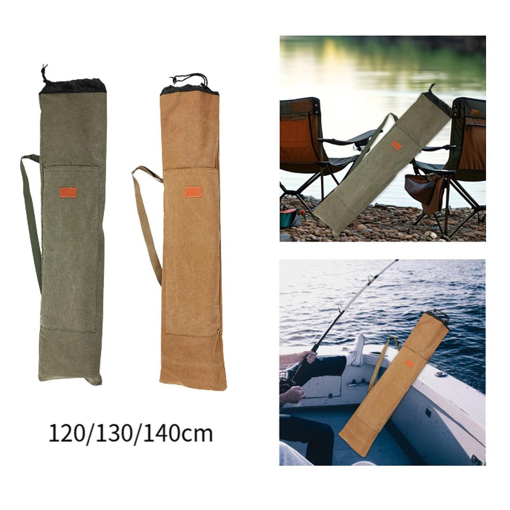 Fishing Rod Bag Tackle Storage with Shoulder Strap with Drawstring Large