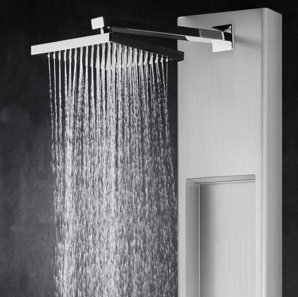 59 in. 2-Jet Multifunction Shower System, Brushed Stainless Steel