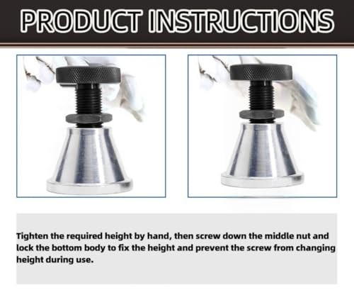 2/4 PCS Adjustable Screw Jack Post Machinist Jack Screw Stand Size Range 2 PCS
