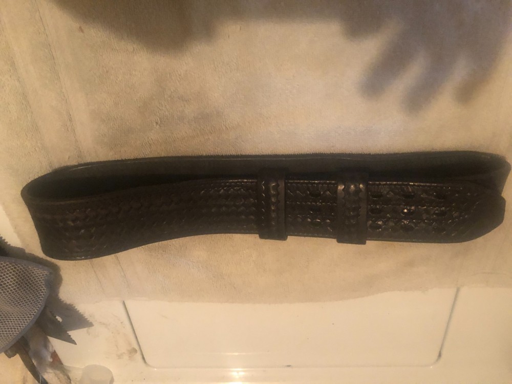 basketweave leather duty belt size 36