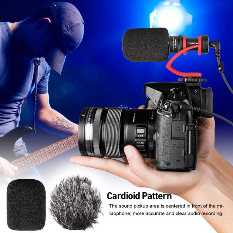 Mini On-Camera Directional Shotgun Mic (Red) - CoMica