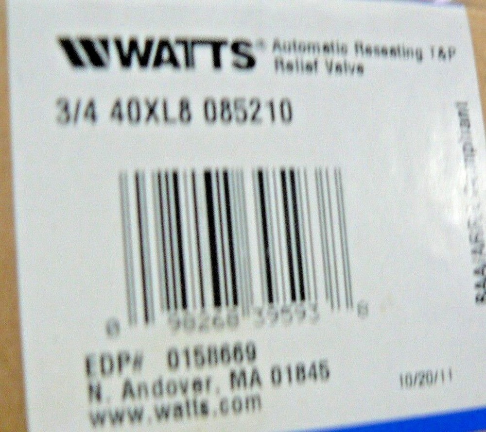 WATTS REGULATOR 3/4 40XL8 085210 85 PSI