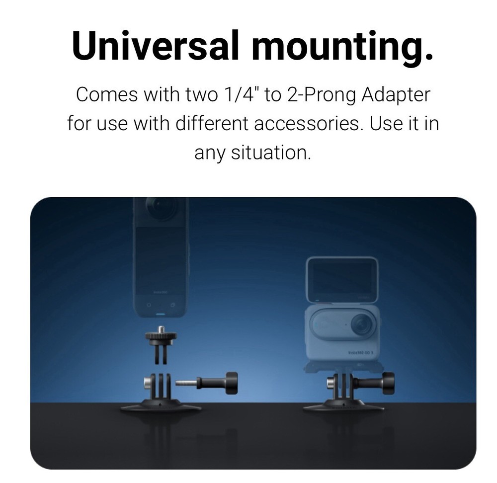 Original Insta360 Flexible Adhesive Mount - Strong & Versatile Attachment