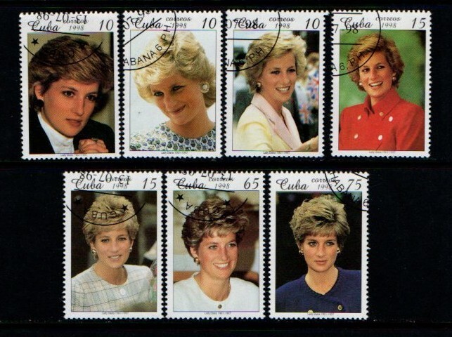 Princess Diana 1998 set VF Used CTO