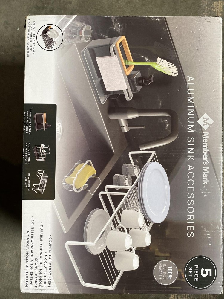 MEMBER'S MARK 5-Piece Aluminum Sink Accessories Set