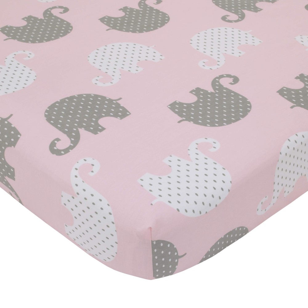 NOJO Dreamer - Pink/Grey Elephant 8 Piece Comforter Set