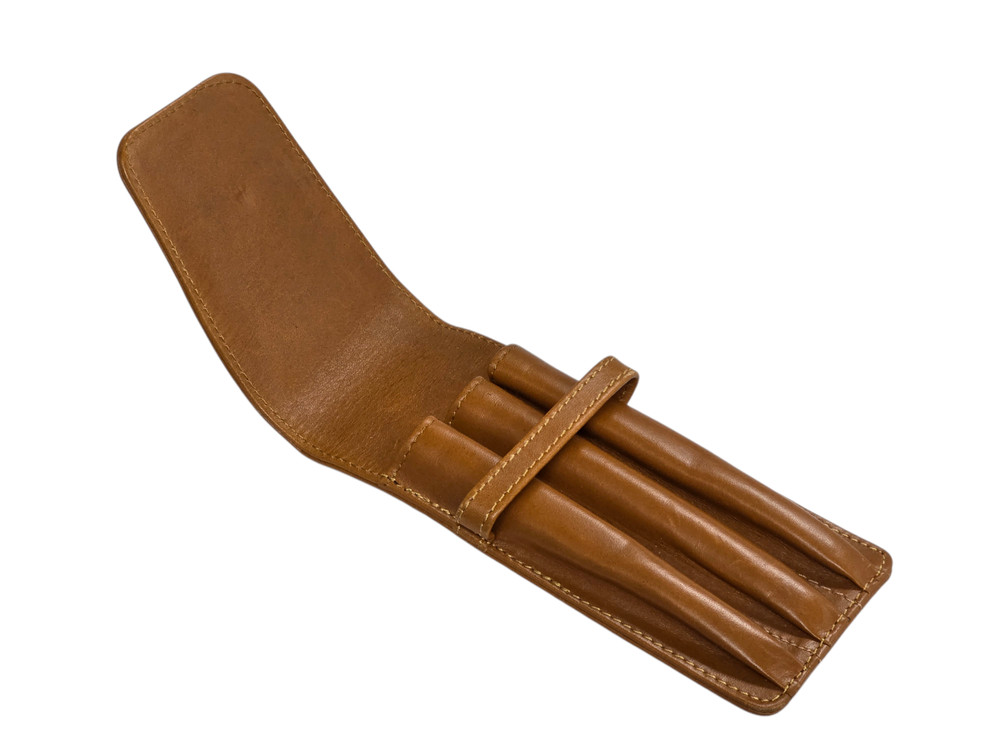 Aston Leather Triple Pen Carrying Case