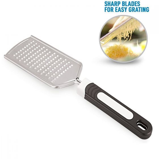 Stainless Steel Cheese Grater with Non-Slip Handle for Kitchen Use