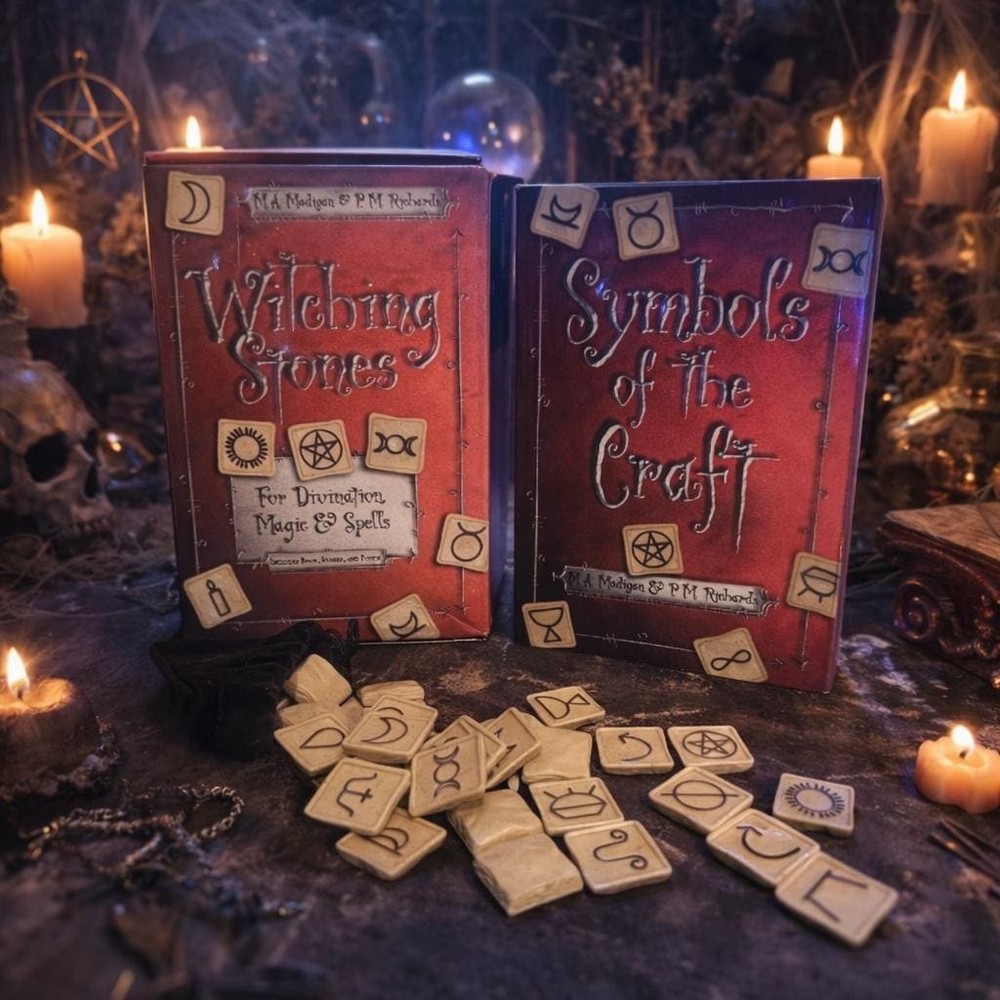 Witching Stones Divination Kit With Book & Pouch Llewellyn 2003
