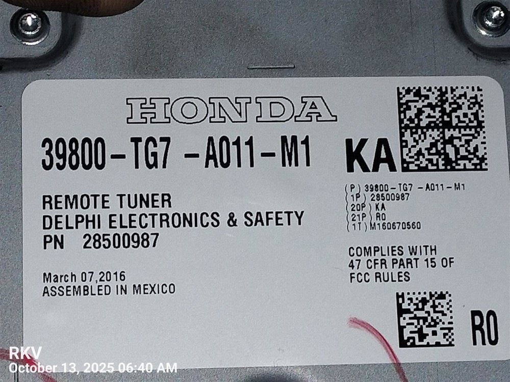 CONTROL PANEL OEM 16-22 HONDA PILOT 1YR WRNTY