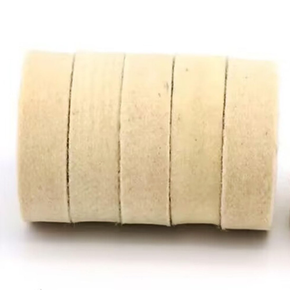 5Pcs 3" Compressed Wool Polishing Wheel 3/8" Arbor Hole Wool Felt Buffing Wheels