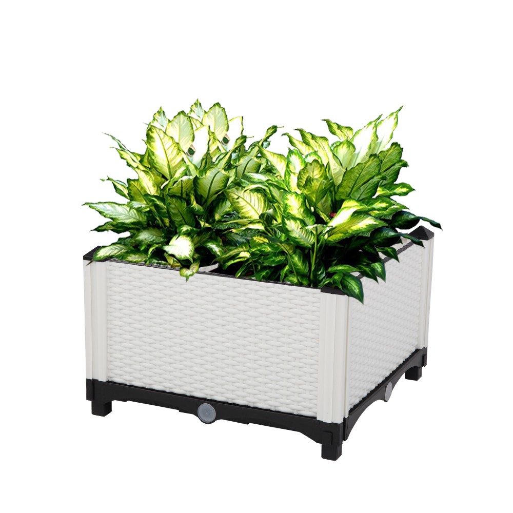 2Pcs Free Splicing Injection Planting Box White