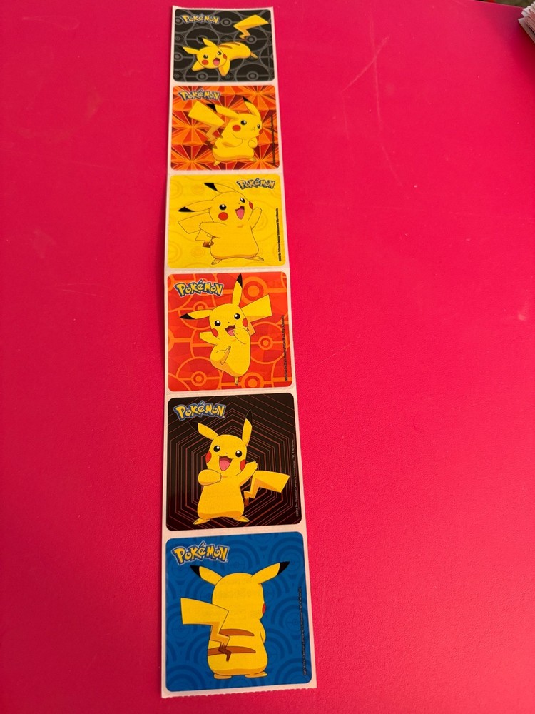 STICKER SHEET: Pikachu Pokemon licensed