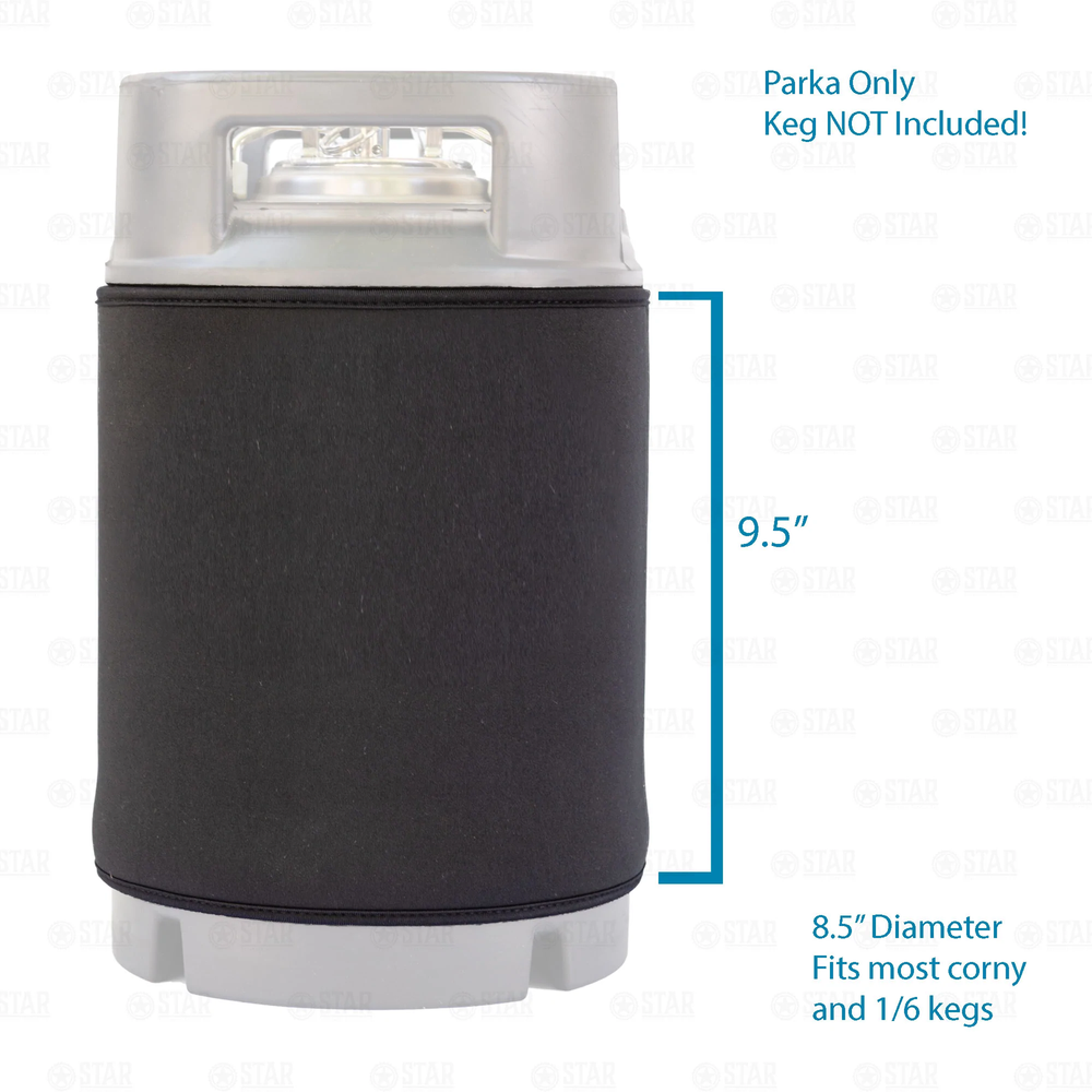 Neoprene Insulating Keg Parka Koozie Wrap Jacket Sleeve for 2.5 Gallon Corny Keg