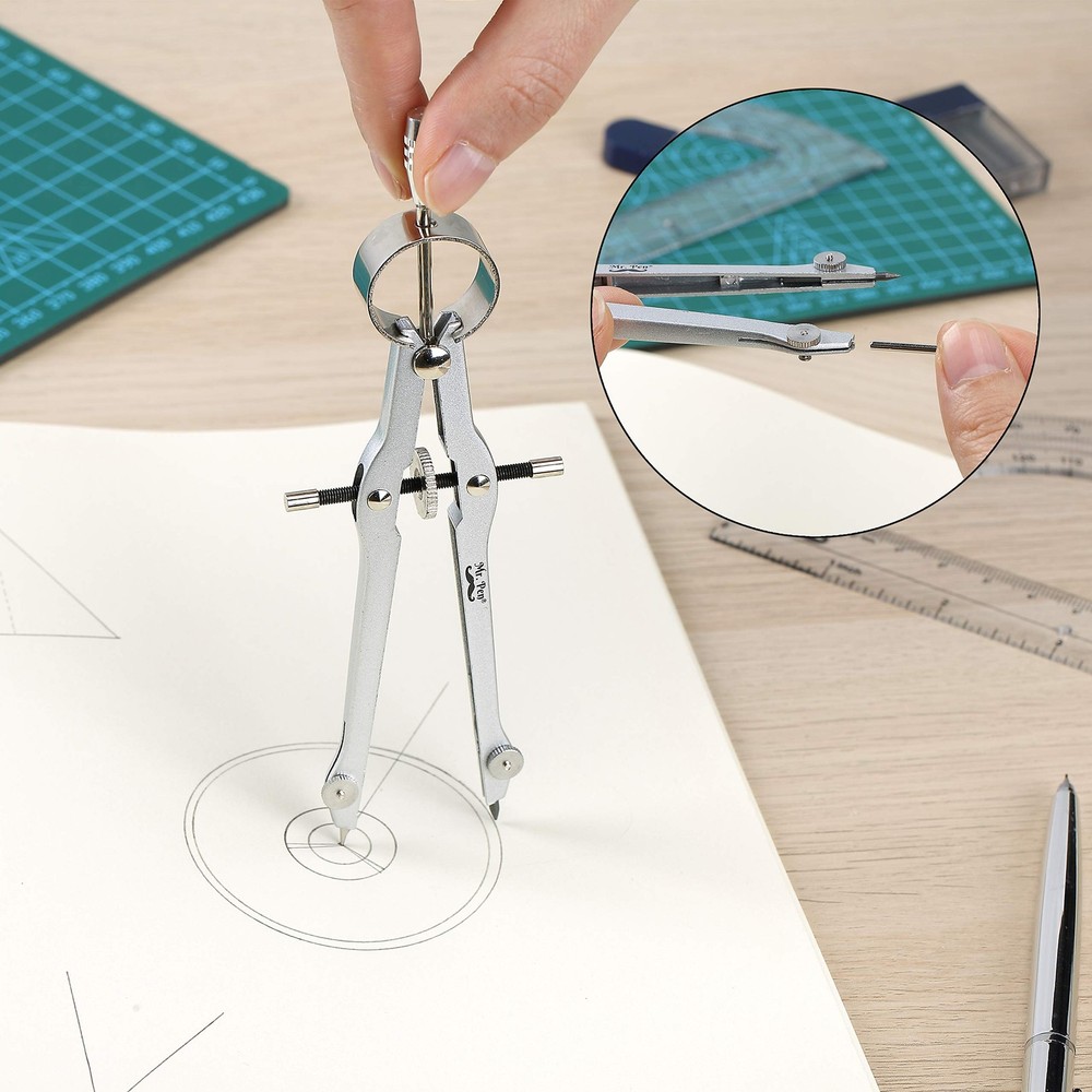 Mr. Pen- Protractor and Compass Set, Protractor,...