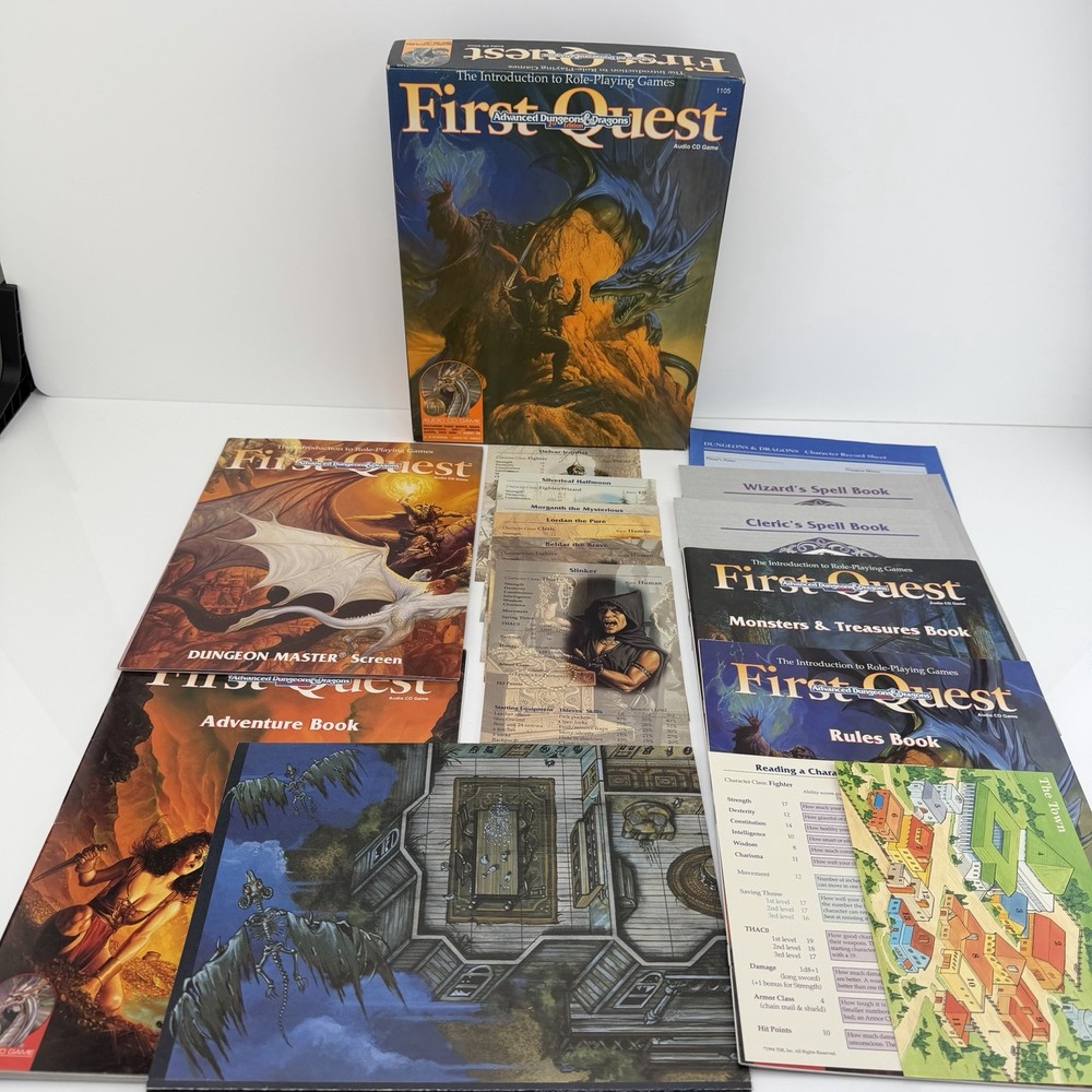 Advanced Dungeons and Dragons 2nd Edition 1994 First Quest - Incomplete
