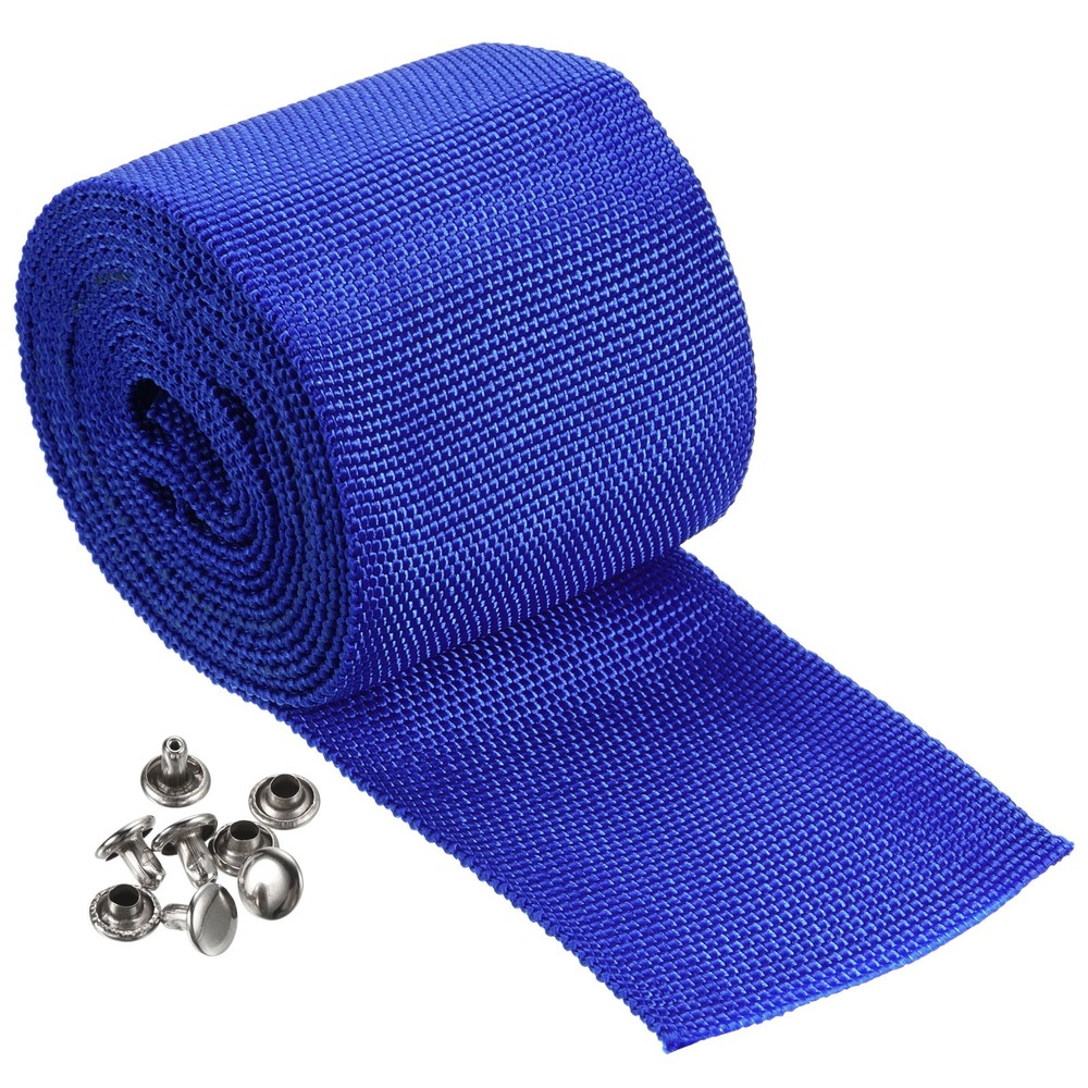 6.6Ft*60mm Polyester Rope Protector Cable Cover Rope Protective Sleeve Blue