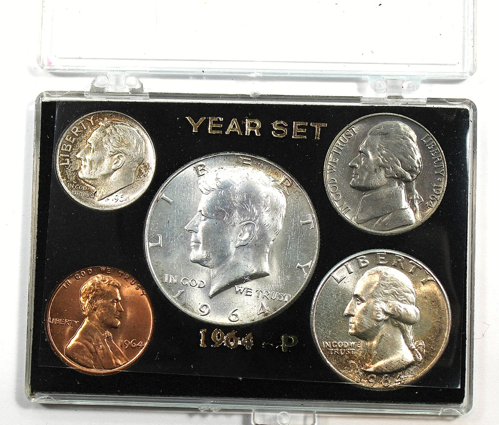 1964 Silver 5 Piece Year Set !!