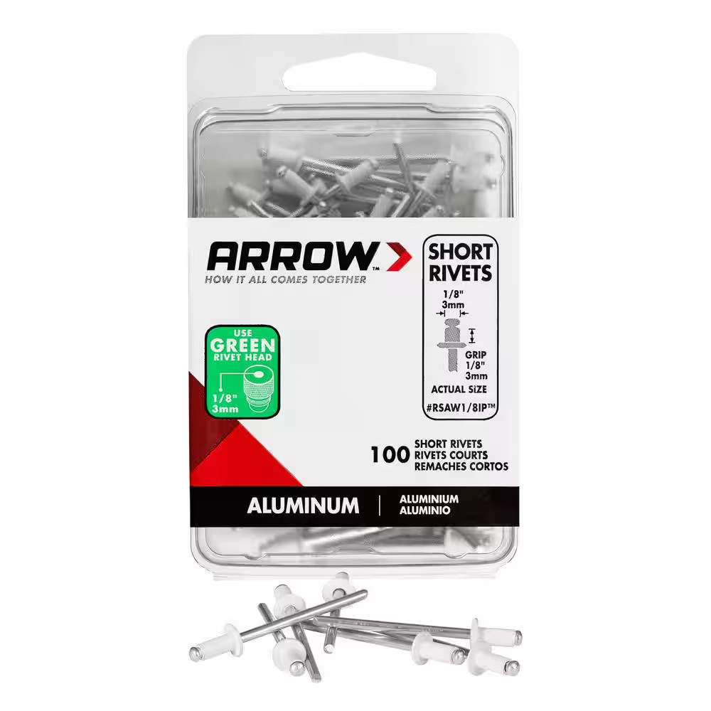 1/8 In. Aluminum Short Rivets (100-Pack)