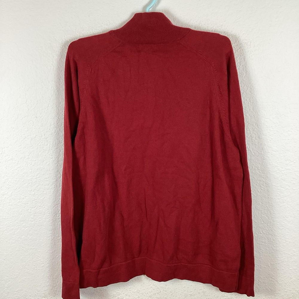 L.L. Bean Mens Sweater Sz L Long Sleeve Solid Pullover Red Soft Excellent