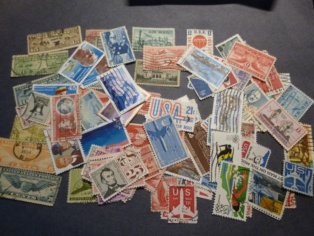 78 Assorted Used US Airmail Stamps