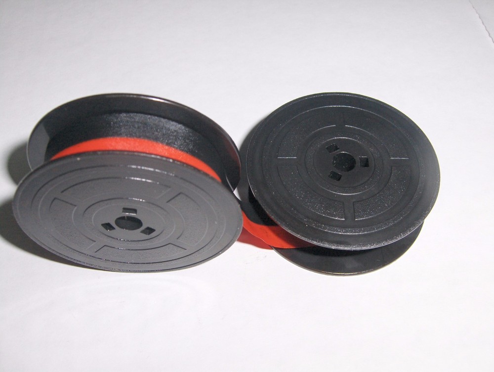 Olivetti STUDIO 44 Typewriter Ribbon Black and Red Ink Original Olivetti Spools