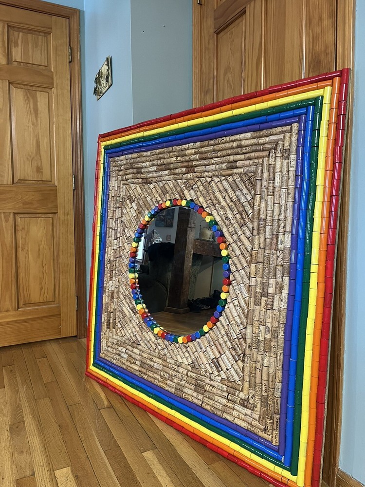 rainbow #lgbtq wine cork wall mural