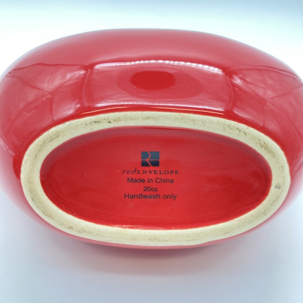 Teapot Red Envelope Red Chinese Ceramic Wood Handle 20 Oz Hanging Diffuser Peg