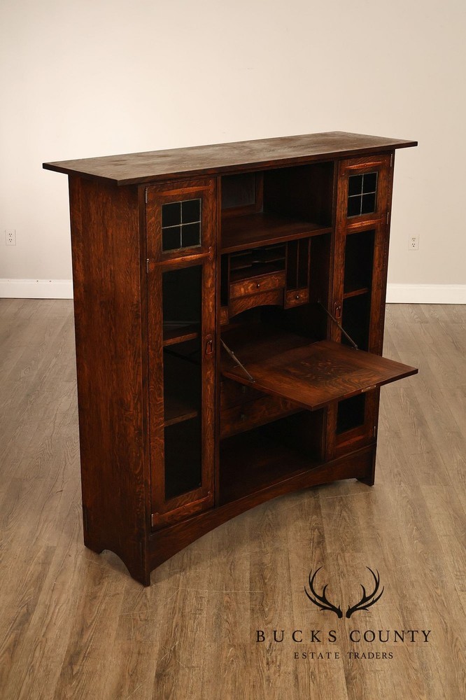 Warren Hile Studio Mission Oak Drop Front Desk