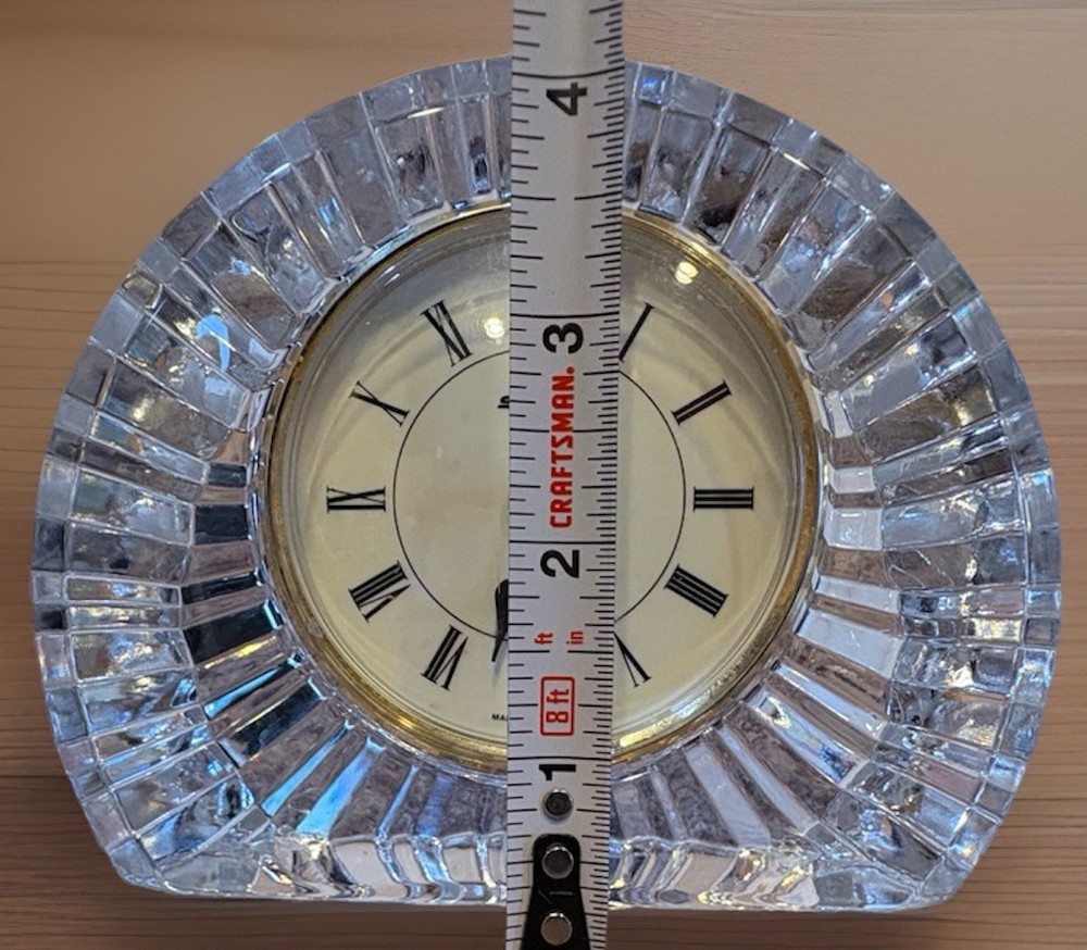 Staiger Half Noon Quartz Crystal Clock, Desk Clock, Germany - Nice!