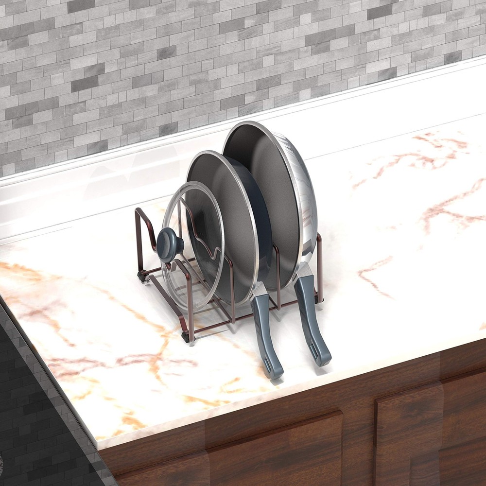 Simple Houseware Kitchen Cabinet Pantry and Bakeware Organizer Rack Holder, B...