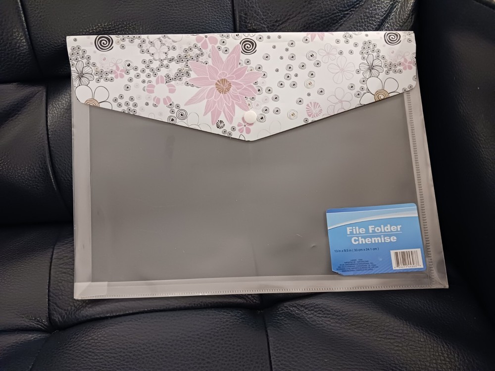 Floral Flap, Document Envelope/Protector, File Folder, 13x9.5, Snap Closure
