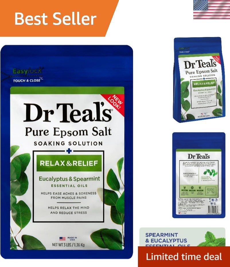 Epsom Salt - Relax & Relief - Eucalyptus Essential Oils - 3 lb