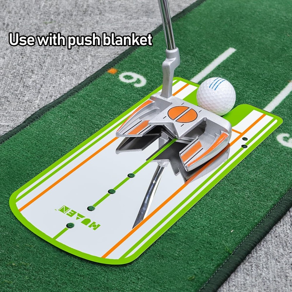 Golf Putting Alignment Mirror, 12L x 6W, Portable, Training, Aid, Practice, Tool
