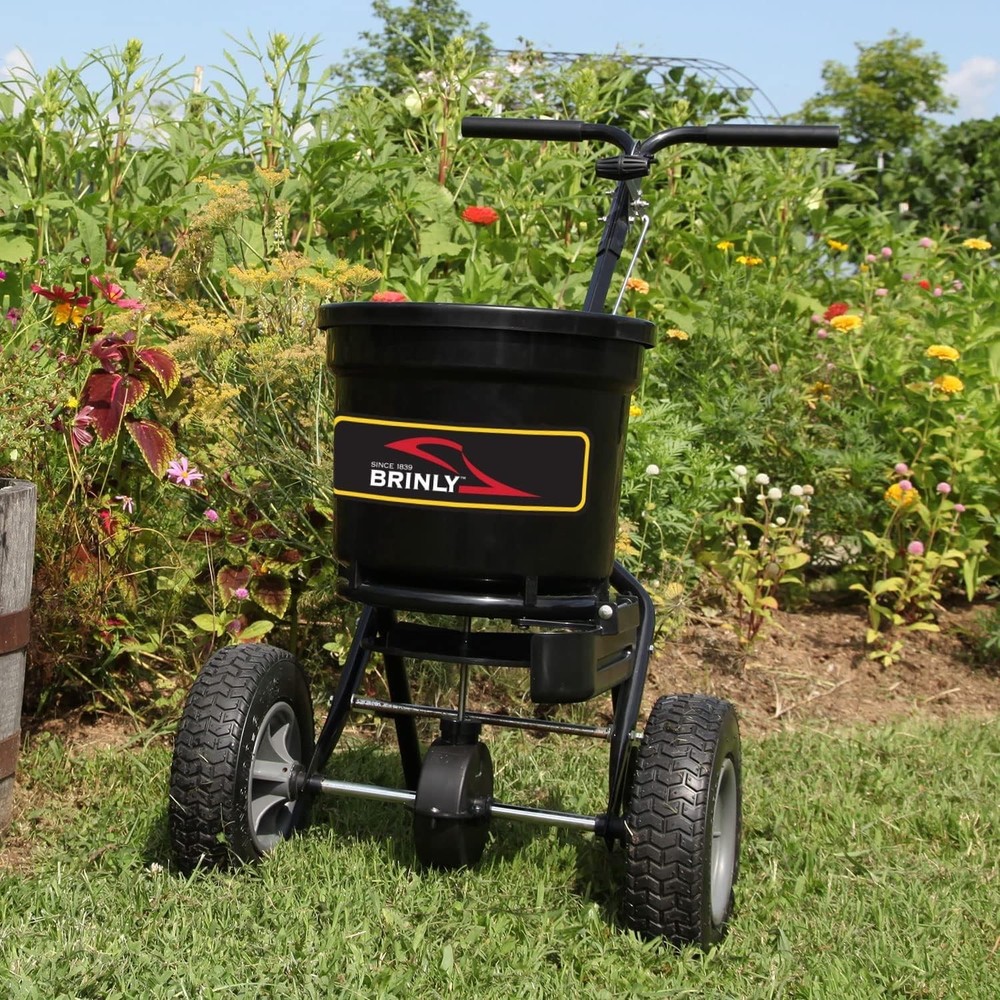Versatile 50 lb Capacity Spreader with Rust-Resistant Features & Maneuverability