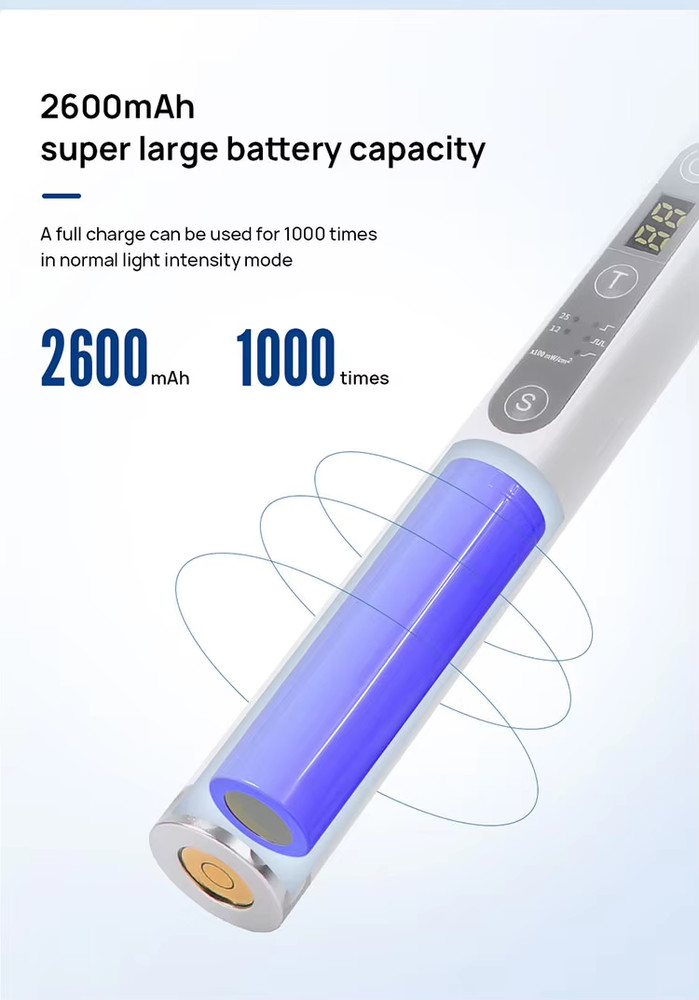 C25 Plus Dental 10W LED One Second Curing Light 2500mw/cm2 360° Rotatable Head