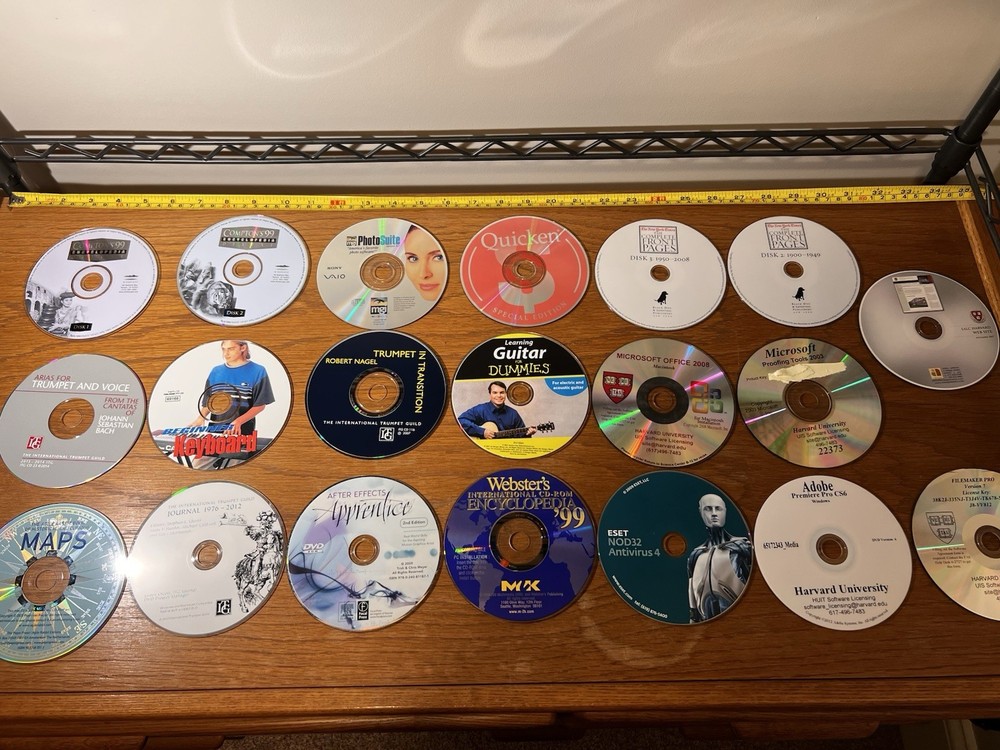 Windows Software CD DVD Lot: SFX, Adobe, Microsoft Office, Education, Music, Map