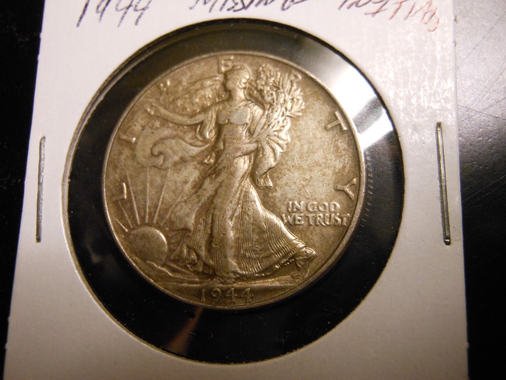 EXTREMELY RARE 1944-P *Missing Des. Initials* Walking Liberty Half Dollar Silver