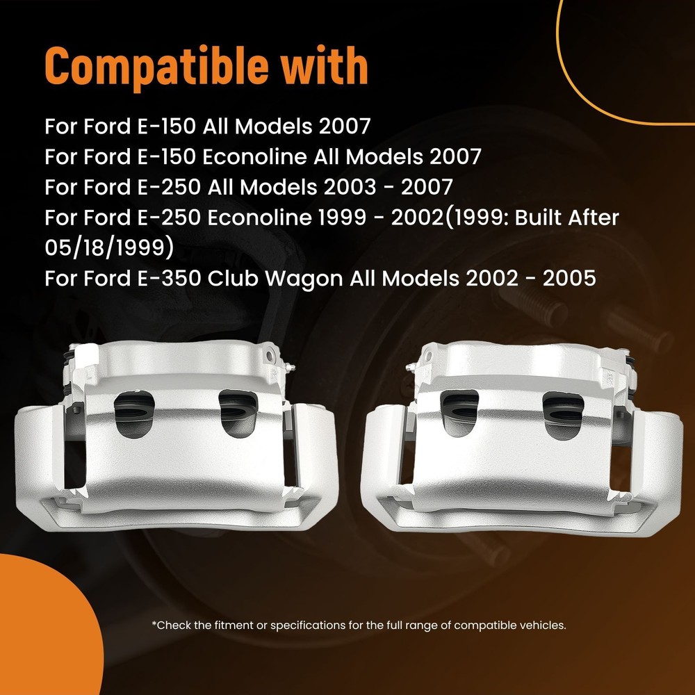 Front Disc Brake Caliper Pair for Ford E-150/E-250/E-350/E-450 1999-2007 18B4761