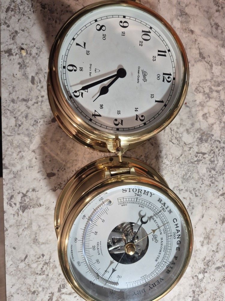 Schatz Ship's Bell Clock and Barometer