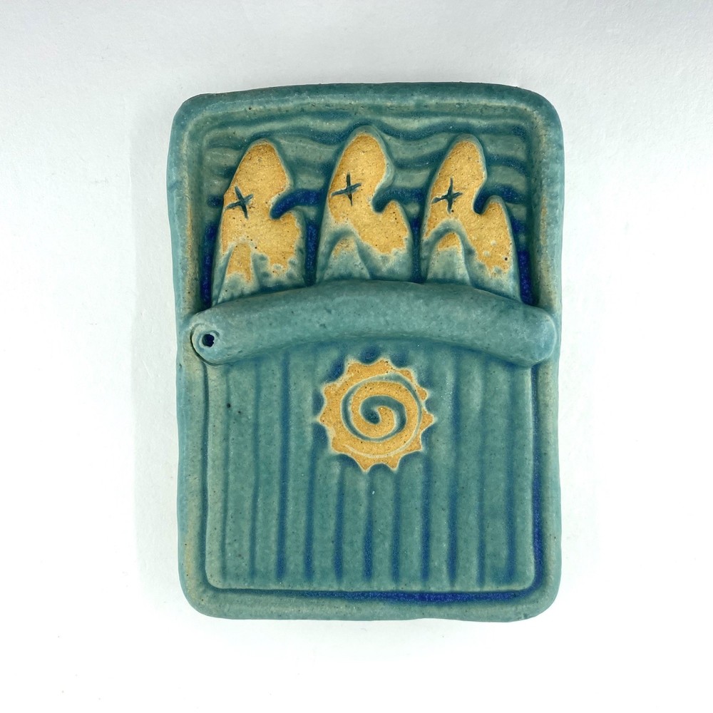 Sardine Can Ceramic Art Tile by Gretchen Kramp