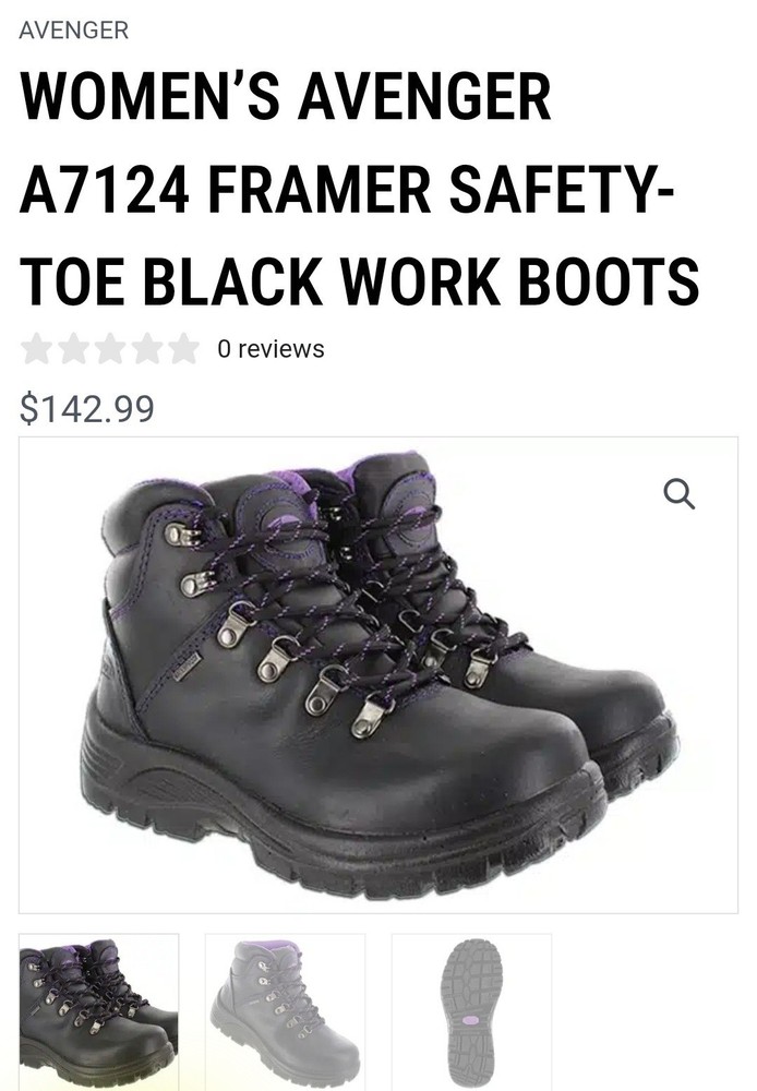 Avenger Women's Framer Work Boots, Size 8