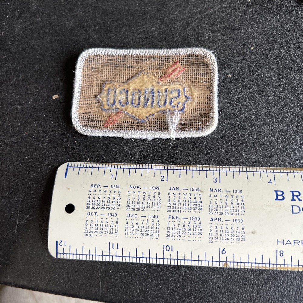 Vintage Gasoline Attendant Patch Sunoco Black Version