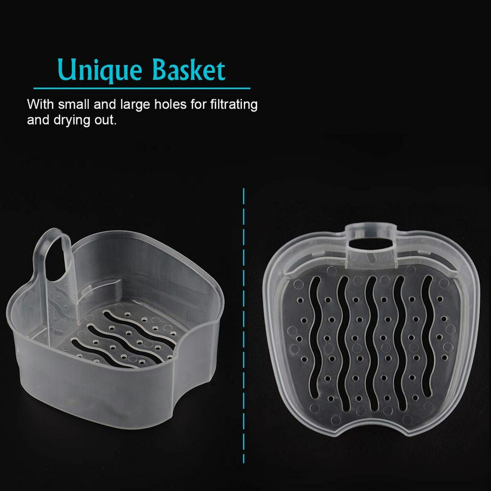 1x Denture Bath Case Cup Box Holder Storage Soak Container Retainer Teeth Travel