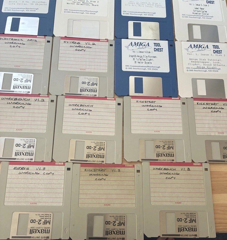 Amiga Software Disk Lot Tested And Working-Workbench,Kickstart,Amiga Tool Chest