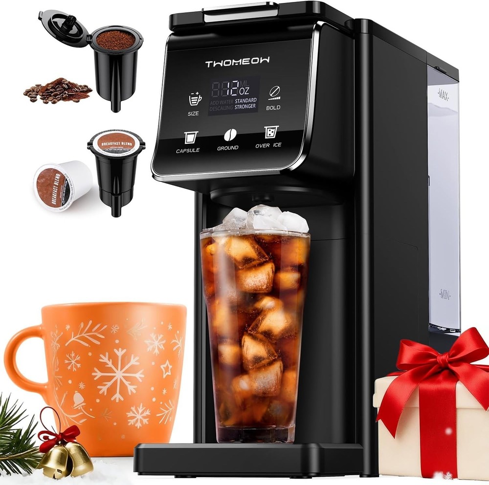 Coffee Maker for K-Cup & Grounds with 5 Brew Sizes - Fast & Efficient